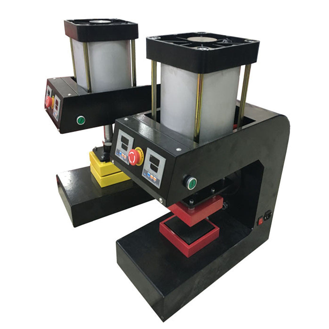 pneumatic rosin press plates are yellow or red