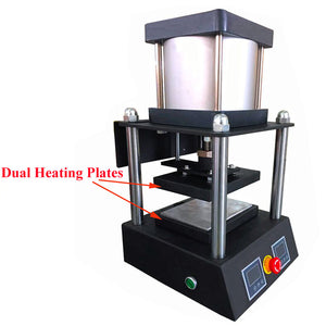1015-6 pneumatic rosin press dual heat plates