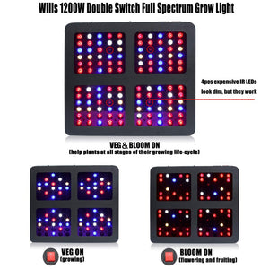 1200w led grow light tent heater indoor weed growing flower seedling flowers lamp plant low watt